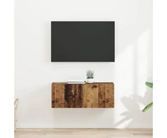 TV staliukas TV sieninė spintelė 2 vnt. Senovinis medis Apdirbta mediena