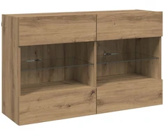 TV sieninė spintelė 98,5 x 30 x 60,5 cm Amatininkų ąžuolas