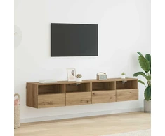 TV staliukas TV sieniniai spintelės 2 vnt. Amatininkų ąžuolas