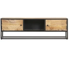 TV staliukas TV spintelė, 130x30x40cm, neapdorotos mango medienos masyvas