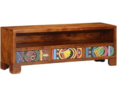 TV Spintelė Daugiaspalvė 110x30x40 Akacijos masyvo