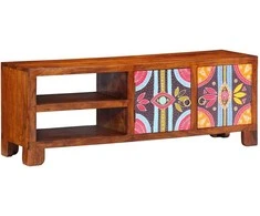 TV Spintelė Daugiaspalvė 110x30x40 Akacijos masyvo