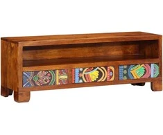 TV Spintelė Daugiaspalvė 110x30x40 Akacijos masyvo