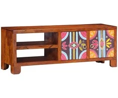 TV Spintelė Daugiaspalvė 110x30x40 Akacijos masyvo
