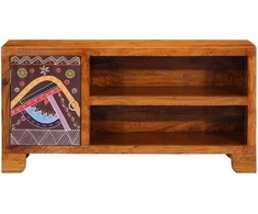 TV Spintelė Daugiaspalvė 90x30x45 Akacijos masyvo