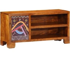 TV Spintelė Daugiaspalvė 90x30x45 Akacijos masyvo
