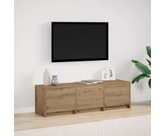 TV staliukas TV spintelė su LED 140 x 34 x 40 cm Meistrų ąžuolas