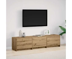 TV staliukas TV spintelė su LED 165 x 34 x 40 cm Meistrų ąžuolas