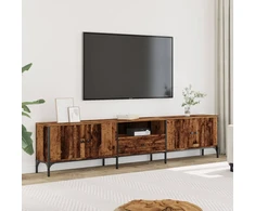 TV staliukas TV spintelė su stalčiumi, medienos, 200x25x44cm, mediena