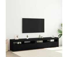 TV staliukas Televizoriaus spintelė 2 pcs Juodas ąžuolas 210 x 35 x 40 cm