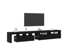 TV staliukas Televizoriaus spintelė 2 pcs Juodas ąžuolas 260 x 37 x 40 cm