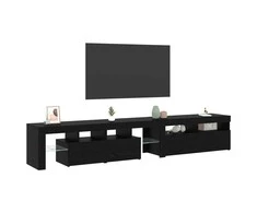 TV staliukas Televizoriaus spintelė 2 pcs Juodas ąžuolas 230 x 36,5 x 40 cm