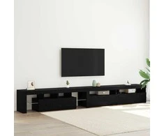 TV staliukas Televizoriaus spintelė 3 pcs Juodas ąžuolas 290 x 36,5 x 40 cm