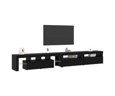 TV staliukas Televizoriaus spintelė 3 pcs Juodas ąžuolas 290 x 36,5 x 40 cm