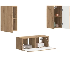 TV staliukas TV spintelių komplektas 2 pcs Amatininkų ąžuolas