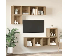 TV staliukas TV spintelių komplektas 4 vnt. Amatininkų ąžuolas