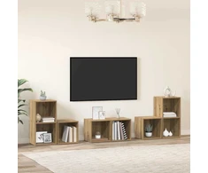 TV staliukas TV spintelių komplektas 6 vnt. Amatininkų ąžuolas