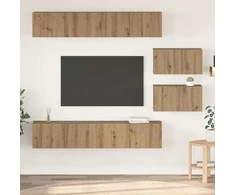 TV staliukas TV spintelių komplektas 6 vnt. Amatininkų ąžuolas