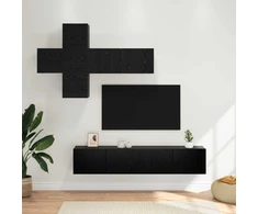 TV staliukas TV spintelių komplektas 8 vnt. Apdirbta mediena