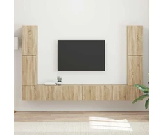 TV staliukas TV spintelių komplektas 8 vnt. Sonoma ąžuolas Apdirbta mediena