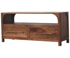 TV staliukas Artisan Furniture Arc-Line mango medienos TV spintelė
