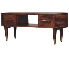 TV staliukas Artisan Furniture Valenza lenktų formų TV spintelė