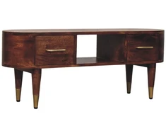 TV staliukas Artisan Furniture Valenza lenktų formų TV spintelė