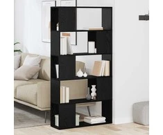 TV staliukas TV spintelių komplektas Juoda 80 x 24 x 156 cm Apdirbta mediena