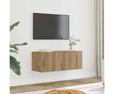 TV staliukas Sieninės TV spintelės, 2vnt., artisano ąžuolo, 80x30x30cm