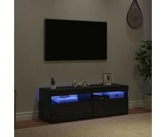 TV staliukas Televizoriaus spintelė 2 pcs Juodas ąžuolas 60 x 35 x 40 cm