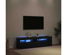 TV staliukas Televizoriaus spintelė 2 pcs Juodas ąžuolas 75 x 35 x 40 cm