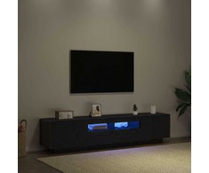 TV staliukas TV spintelių komplektas 2 pcs Juoda 180 x 35 x 40 cm