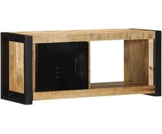 TV staliukas televizoriaus spintelė 80x30x35 cm Masyvus Rough Wood Mango