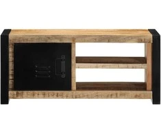 TV staliukas televizoriaus spintelė 80x30x35 cm Masyvus Rough Wood Mango