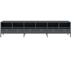 TV staliukas Televizoriaus spintelė, antracito, 202x39x43,5cm, plienas
