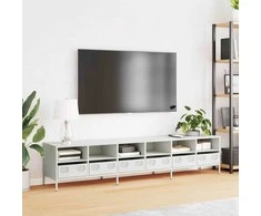TV staliukas Televizoriaus spintelė, balta, 202x39x43,5cm, plienas