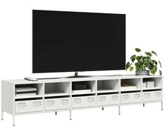 TV staliukas Televizoriaus spintelė, balta, 202x39x43,5cm, plienas