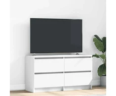 TV staliukas Televizoriaus spintelė, balta, 100x35x54 cm, apdirbta mediena