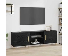 TV staliukas Televizoriaus spintelė juoda ąžuolo 150 x 30 x 50 cm