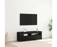 TV staliukas Televizoriaus spintelė su LED Juodas ąžuolas 120 x 35 x 40 cm