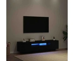 TV staliukas Televizoriaus spintelė Juoda 160 x 35 x 40 cm Apdirbta mediena