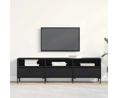 TV staliukas Televizoriaus spintelė Juodas ąžuolas 150 x 30 x 44,5 cm