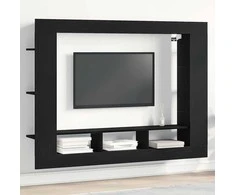 TV staliukas Televizoriaus spintelė juoda ąžuolo 152 x 22 x 113 cm
