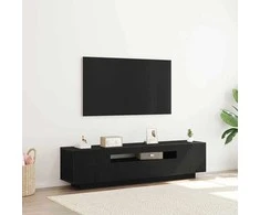 TV staliukas Televizoriaus spintelė Juoda 160 x 35 x 40 cm Apdirbta mediena