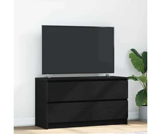 TV staliukas Televizoriaus spintelė, juodos spalvos, 100x35x54 cm, mediena