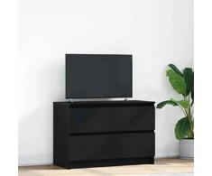 TV staliukas Televizoriaus spintelė, juodos spalvos, 80x35x54 cm, mediena