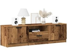 TV staliukas televizoriaus spintelė Old Wood 140x35x40 cm Engineered Wood