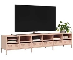 TV staliukas Televizoriaus spintelė, rožinės, 202x39x43,5 cm, plienas