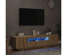 TV staliukas televizoriaus spintelė su LED lemputėmis Artisian ąžuolas