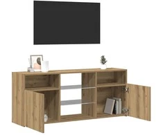 TV staliukas televizoriaus spintelė su LED lemputėmis Artisan ąžuolas